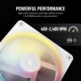 Corsair iCUE LINK LX120-R RGB, Ventilateur, 12 cm, 2400 trmin, Blanc