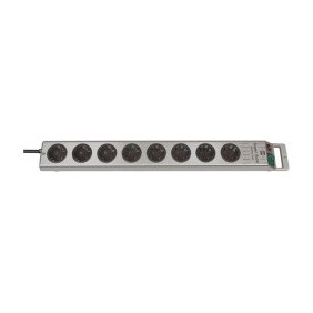 Brennenstuhl Super-Solid Line, 8 sortie CA, Argent, 2,5 m, 660 mm, 110 mm, 80 mm