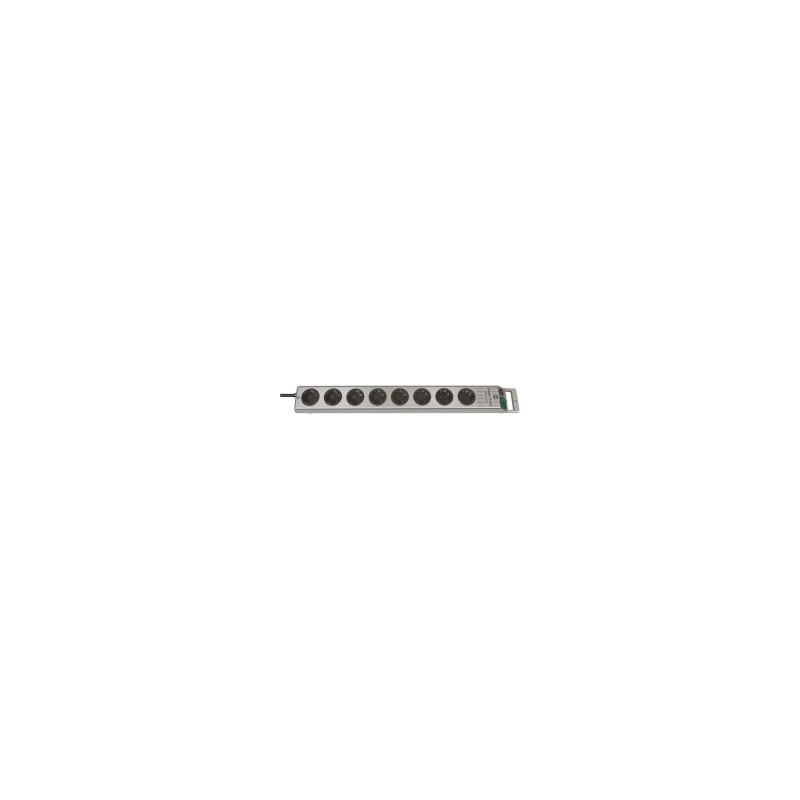 Brennenstuhl Super-Solid Line, 8 sortie CA, Argent, 2,5 m, 660 mm, 110 mm, 80 mm