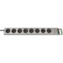 Brennenstuhl Super-Solid Line, 8 sortie CA, Argent, 2,5 m, 660 mm, 110 mm, 80 mm