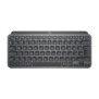 Logitech Master MX Keys Mini, Mini, Sans fil, RF sans fil + Bluetooth, QWERTY, LED, Graphite