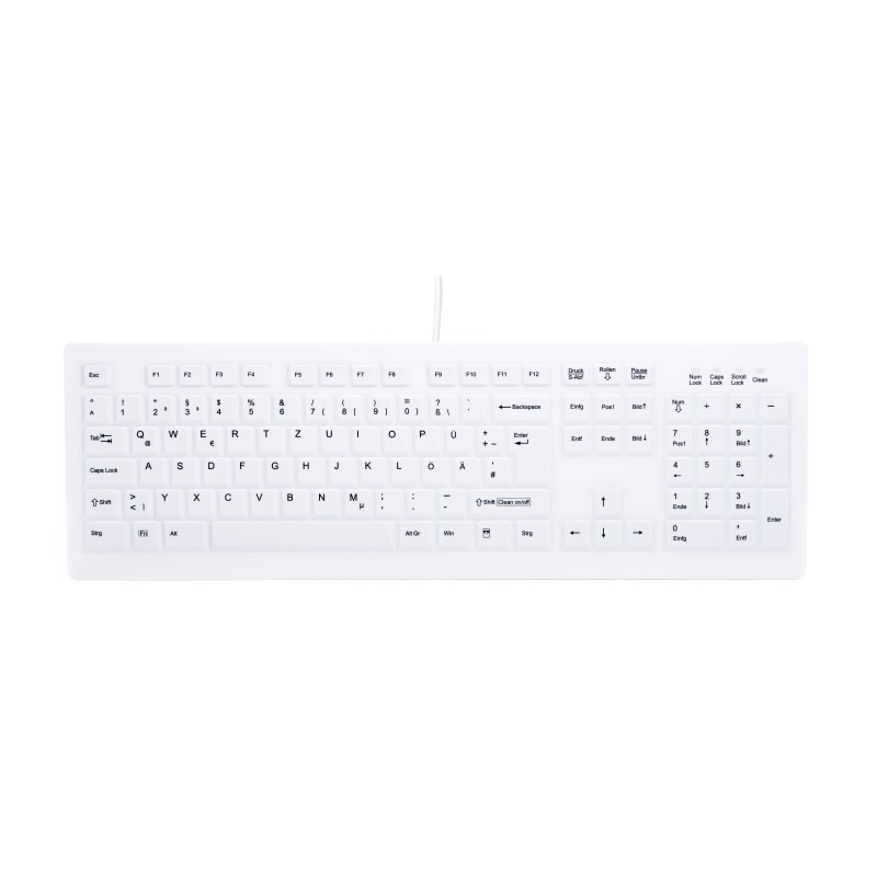 Cherry Contour Design Active Key AK-C8100, Taille réelle 100 %, Sans fil, RF sans fil, Commutateur de touche « ciseaux », Blanc
