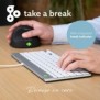 R-Go Tools Clavier ergonomique R-Go Compact Break, clavier compact avec logiciel de pause,QWERTZ , Filaire, blanc, Mini, Avec fil, USB, Commutateur de touche « ciseaux », QWERTZ, Blanc