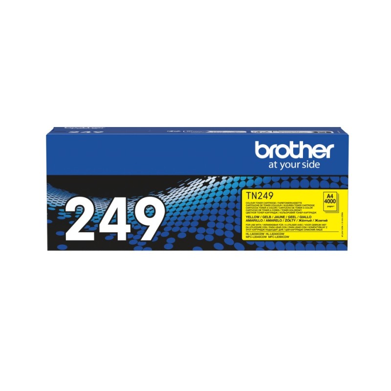 Brother TN-249Y - Cartouche de toner très haute capacité originale – Jaune, 4000 pages, Jaune, 1 pièce