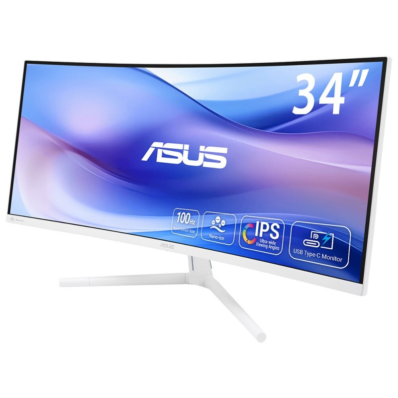 ASUS VU34WCIP-W, 86,4 cm 34", 3440 x 1440 pixels, Wide Quad HD, 1 ms, Blanc