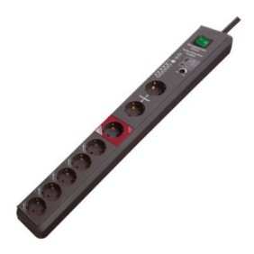 Brennenstuhl 1159490936, 3 m, Anthracite, 8 sortie CA, 3500 W, 16 A, Noir