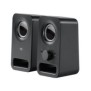 Logitech Haut-parleurs stéréo Z150 Son stéréo clair, 2.0 canaux, Avec fil, 3 W, Noir