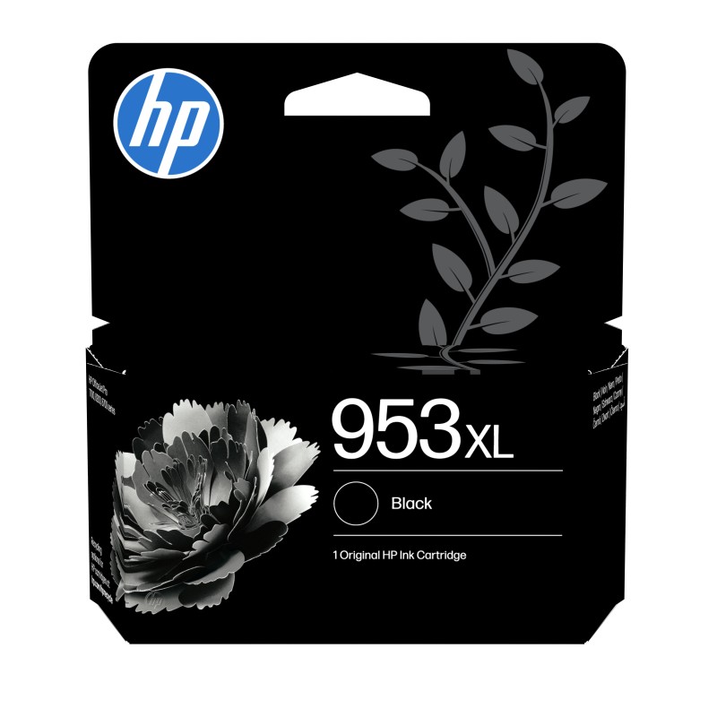 HP 953XL Cartouche d’encre noire grande capacité authentique, Haut, Noir, Encre à pigments, 42,5 ml, 1 pièce, 2000 pages