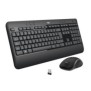 Logitech MK540 Advanced, Sans fil, RF sans fil, Clavier à membrane, QWERTY, Noir, Souris incluse