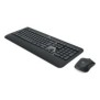 Logitech MK540 Advanced, Sans fil, RF sans fil, Clavier à membrane, QWERTY, Noir, Souris incluse