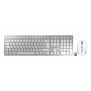 Cherry DW 9100 SLIM, Sans fil, RF sans fil + Bluetooth, Commutateur de touche « ciseaux », QWERTZ, Argent, Blanc, Souris incluse