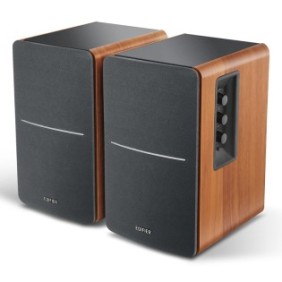 Edifier R1280Ts, 2-voies, 1.0 canaux, Avec fil, 42 W, 6 Ohm, Gris, Bois