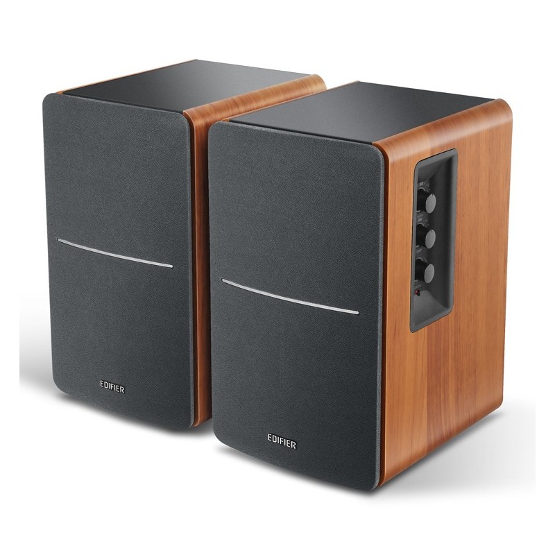 Edifier R1280Ts, 2-voies, 1.0 canaux, Avec fil, 42 W, 6 Ohm, Gris, Bois
