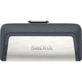 SanDisk Ultra Dual Drive USB Type-C, 128 Go, USB Type-A USB Type-C, 3.2 Gen 1 3.1 Gen 1, Slide, 9,1 g, Noir, Argent
