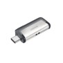 SanDisk Ultra Dual Drive USB Type-C, 128 Go, USB Type-A USB Type-C, 3.2 Gen 1 3.1 Gen 1, Slide, 9,1 g, Noir, Argent