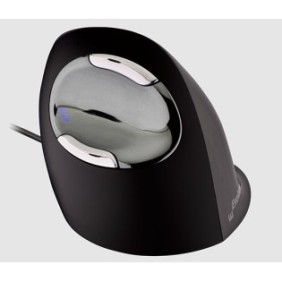 Evoluent VMDS, Droitier, Laser, USB Type-A, Noir, Argent