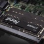 Kingston FURY 8GB 3200MTs DDR4 CL20 SODIMM Impact, 8 Go, 1 x 8 Go, DDR4, 260-pin SO-DIMM, Noir