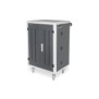 DIGITUS Armoire de charge mobile pour 30 ordinateurs portables tablettes, USB- C, Module de charge et de gestion, Noir, Sol, 41,5 cm, Double, Ouverture latérale