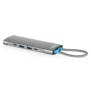 DIGITUS Station d'accueil USB-C, 9 ports, Universel, USB Type-C, Gris