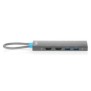 DIGITUS Station d'accueil USB-C, 9 ports, Universel, USB Type-C, Gris