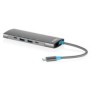 DIGITUS Station d'accueil USB-C, 9 ports, Universel, USB Type-C, Gris