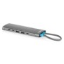 DIGITUS Station d'accueil USB-C, 11 ports, Universel, USB Type-C, Gris
