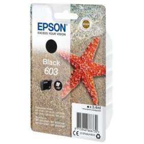Epson Singlepack Black 603 Ink, Rendement standard, Noir, 3,4 ml, 1 pièce, Paquet unique