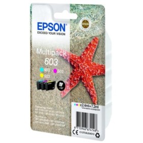 Epson Multipack 3-colours 603 Ink, Rendement standard, Cyan, Magenta, Jaune, 2,4 ml, 1 pièce, 130 pages, Multi pack