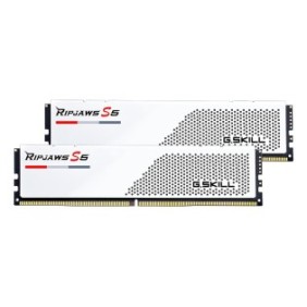 G.Skill Ripjaws S5, 32 Go, 2 x 16 Go, DDR5, 5600 MHz, 288-pin DIMM, Blanc