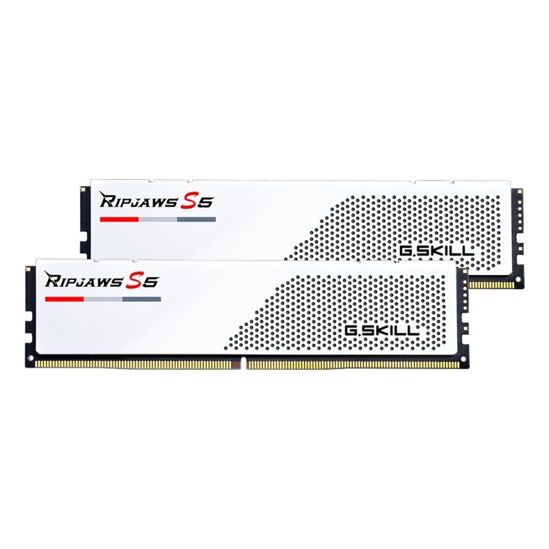 G.Skill Ripjaws S5, 32 Go, 2 x 16 Go, DDR5, 5600 MHz, 288-pin DIMM, Blanc