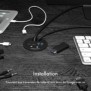 ICY BOX IB-HUB1403B, Anthracite, Plastique, Énergie, 69 mm, 56 mm, 69 mm