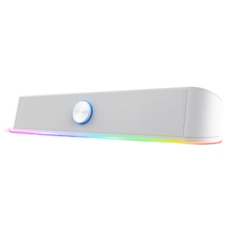 Trust Barre de son éclairée RGB GXT 619W Thorne, 2.0 canaux, 6 W, 12 W, 6 W, 10000 Ohm, 4 Ohm