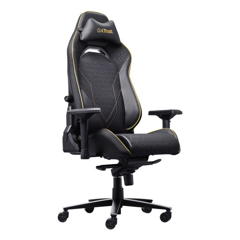 Trust GXT 721 Ruya Pro, Siège de jeu universel, 150 kg, 195 cm, Noir, Aluminium, Noir