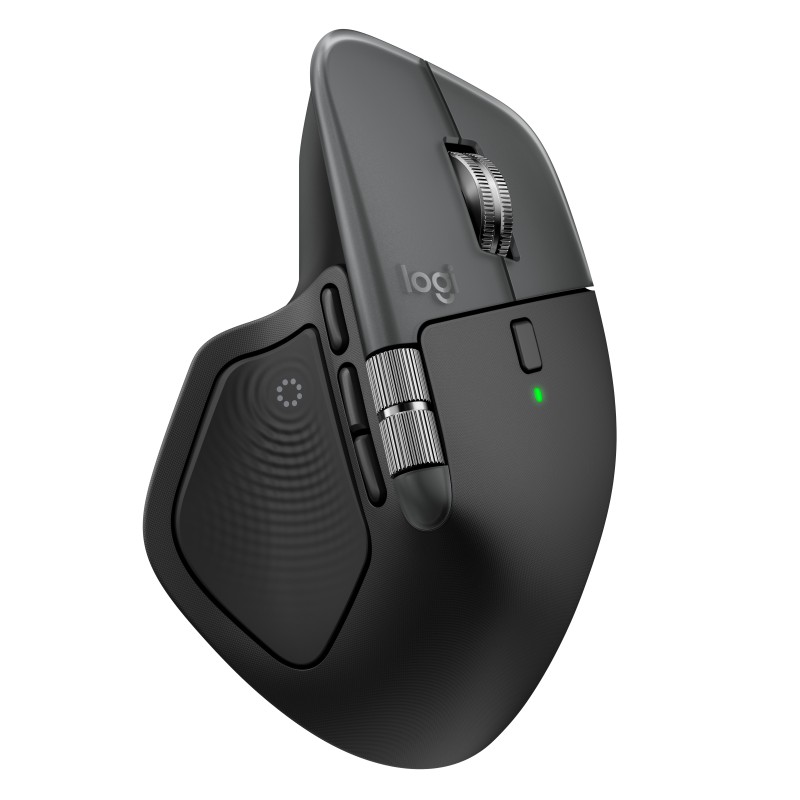 Logitech MX Master 4 for Mac, Droitier, Laser, Bluetooth, 8000 DPI, Argent