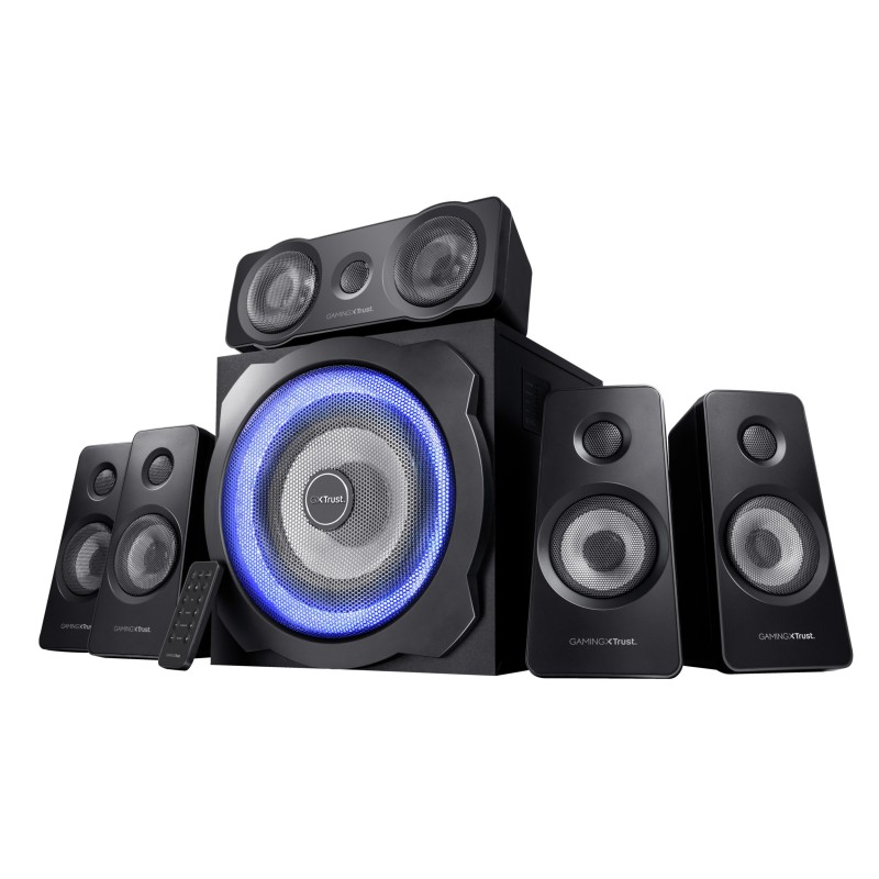 Trust GXT 658 Tytan 5.1, 5.1 canaux, 90 W, Universel, Noir, Sans fil, 8 m
