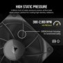 Corsair iCUE LINK RX120, Ventilateur, 12 cm, 400 trmin, 2100 trmin, Noir
