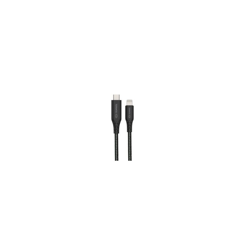 TerraTec CHARGE CL2, 2 m, USB C, Lightning, Mâle, Mâle, Noir