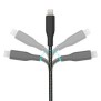 TerraTec CHARGE CL2, 2 m, USB C, Lightning, Mâle, Mâle, Noir