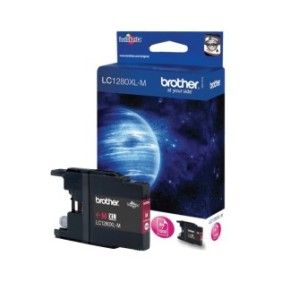 Brother LC1280XLM - Cartouche d'encre originale à haut rendement – Magenta, Rendement élevé , Magenta, Encre à pigments, 1 pièce, 1200 pages, Paquet unique