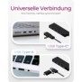 ICY BOX IB-HUB1424-C3, USB 3.2 Gen 1 3.1 Gen 1 Type-A + Type-C, USB 3.2 Gen 1 3.1 Gen 1 Type-A, 5000 Mbits, Noir, Plastique, 0,6 m