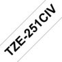 Brother TZE251CIV, Noir sur blanc, 20 pièce, TZe, Brother, 2,4 cm, 8 m