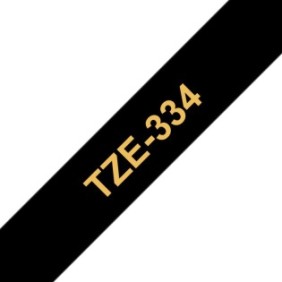 Brother TZE-334, Or sur noir, TZe, Transfert thermique, Chine, 5 année, Brother