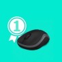 Logitech M185, Ambidextre, Optique, RF sans fil, 1000 DPI, Gris