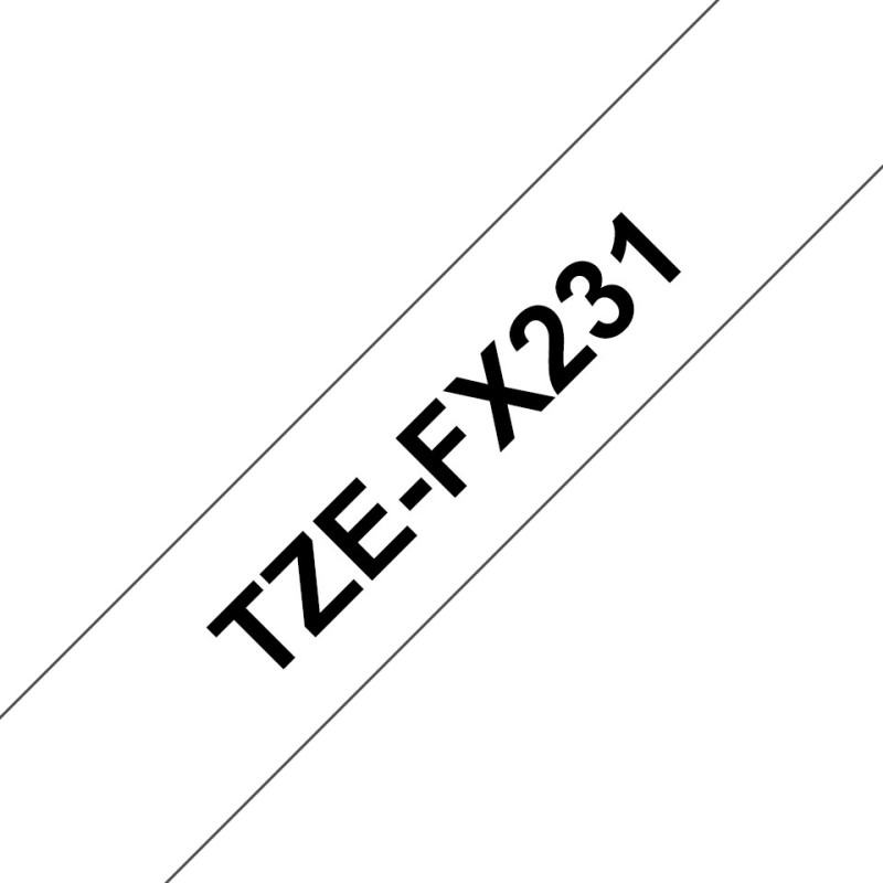 Brother TZE-FX231, Noir sur blanc, TZ, Blanc, Transfert thermique, Papier, Philippines