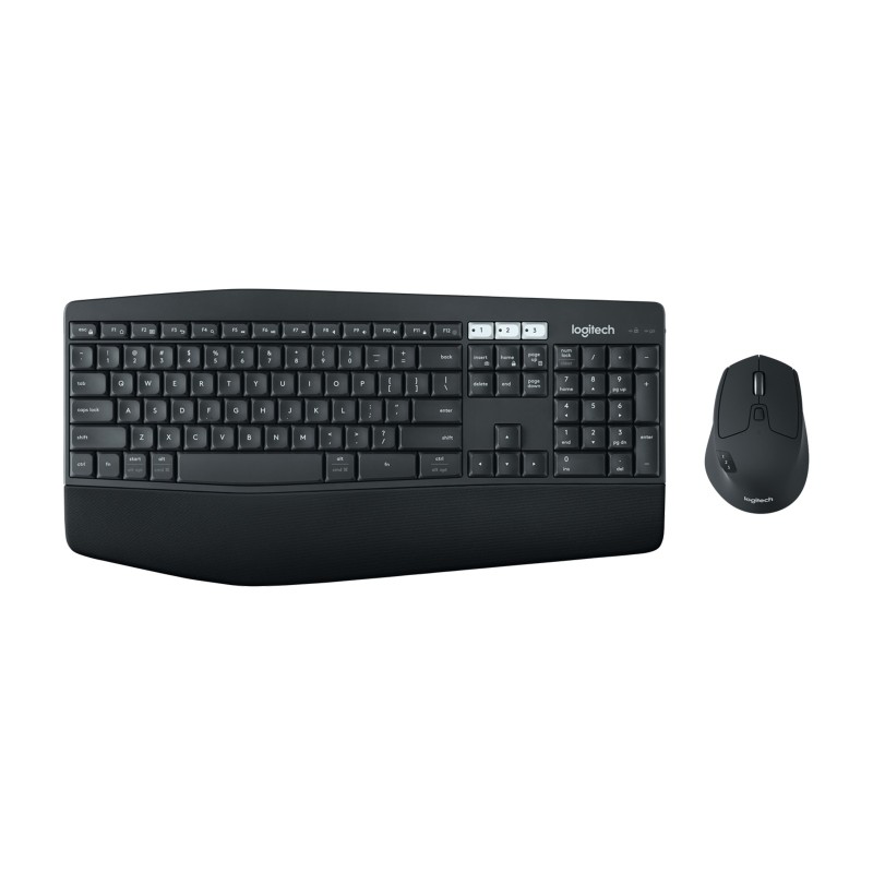 Logitech MK850 Performance, Taille réelle 100 %, Sans fil, RF sans fil + Bluetooth, QWERTY, Noir, Souris incluse