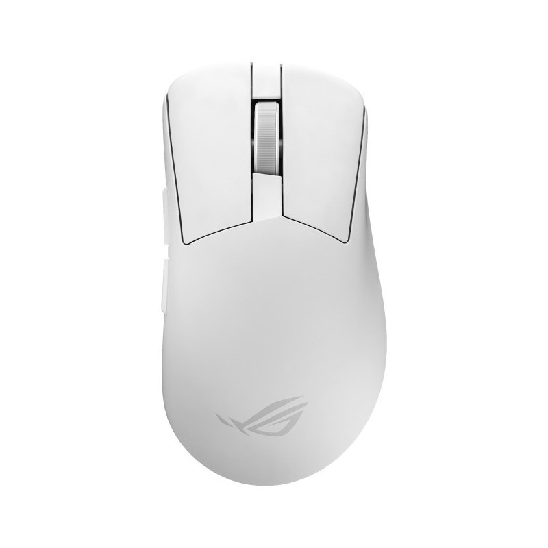 ASUS ROG Gladius IV Ace, Droitier, Optique, RF Wireless + Bluetooth + USB Type-A, 65000 DPI, Blanc