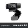 Logitech C920 Pro HD, 3 MP, 1920 x 1080 pixels, Full HD, 30 ips, 720p, 1080p, H.264