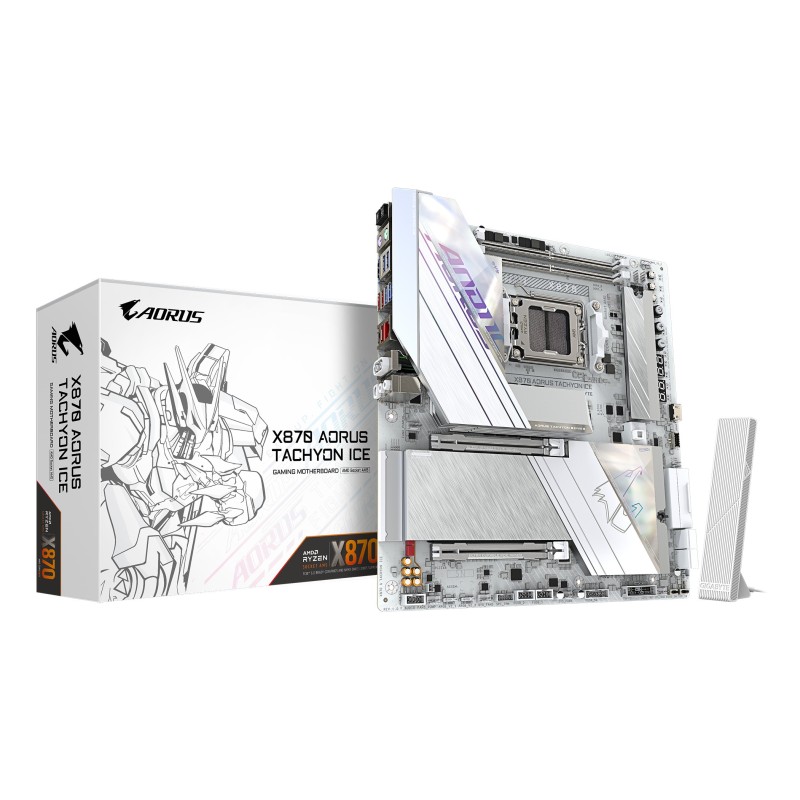 Gigabyte X870 AORUS TACHYON ICE Carte Mère – Compatible avec les processeurs AMD Ryzen 9000
