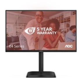 AOC 24E4U, 60,5 cm 23.8", 1920 x 1080 pixels, Full HD, LED, 4 ms, Noir
