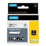 Dymo Rhino Étiquettes industrielles | Nylon flexible | 19 mm x 3,5 m | autocollantes impression en noir sur fond blanc | pour étiqueteuses Rhino et LabelManager, Noir sur blanc, Multicolore, Nylon, -10 - 80 C, UL 969, DYMO